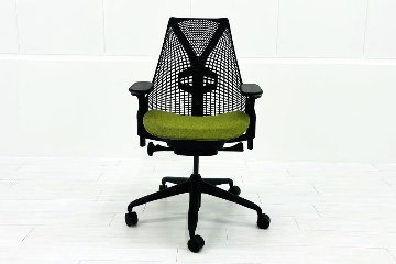 【未開封未使用品】 ハーマンミラー セイルチェア ミドルバック 中古 Herman Miller SAYL Chair 中古オフィス家具 フルアジャスタブルアーム ランバーサポート ローデンの画像