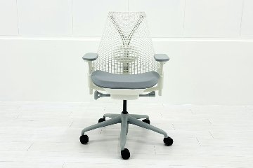 【未開封未使用品】 ハーマンミラー セイルチェア ミドルバック 中古 Herman Miller SAYL Chair 中古オフィス家具 フルアジャスタブルアーム ランバーサポート マーキュリーの画像