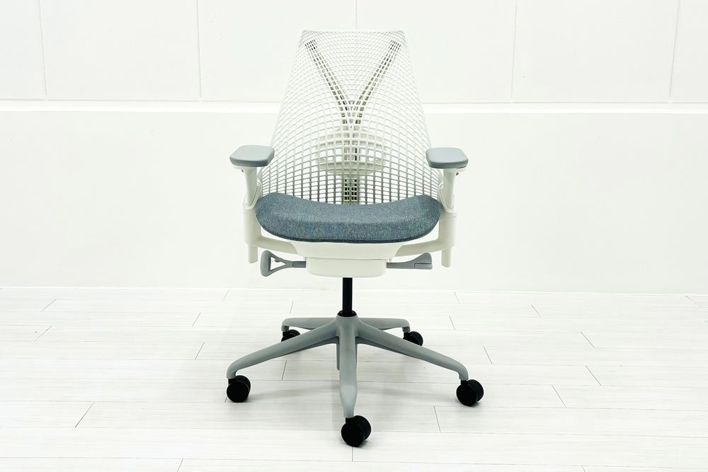 【未開封未使用品】 ハーマンミラー セイルチェア ミドルバック 中古 Herman Miller SAYL Chair 中古オフィス家具 フルアジャスタブルアーム ランバーサポート バイユーの画像
