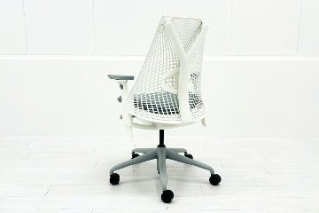 【未開封未使用品】 ハーマンミラー セイルチェア ミドルバック 中古 Herman Miller SAYL Chair 中古オフィス家具 フルアジャスタブルアーム ランバーサポート バイユーの画像