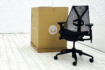 【未開封未使用品】 ハーマンミラー セイルチェア ミドルバック 中古 Herman Miller 中古オフィス家具 フルアジャスタブルアーム ランバーサポート ブラックの画像