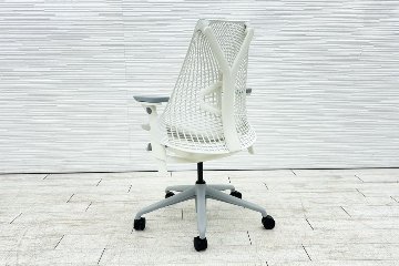 【未開封未使用品】 ハーマンミラー セイルチェア ミドルバック 中古 Herman Miller 中古オフィス家具 フルアジャスタブルアーム ランバーサポート グレーの画像
