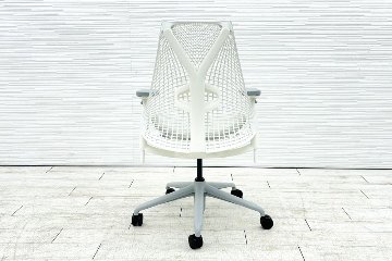 【未開封未使用品】 ハーマンミラー セイルチェア ミドルバック 中古 Herman Miller 中古オフィス家具 フルアジャスタブルアーム ランバーサポート グレーの画像