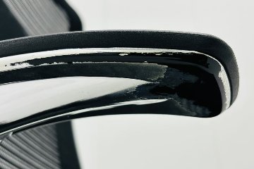 オカムラ バロンチェア 中古 2017年製 Baron エクストラハイバック 可動肘 中古オフィス家具 固定ヘッドレスト ブラックの画像