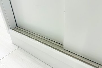 ハイパーストレージ 引き違い書庫 スチール書庫 スライド書庫 中古 内田洋行 中古オフィス家具 ホワイト 800/450/1130の画像