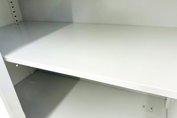 ハイパーストレージ 引き違い書庫 スチール書庫 スライド書庫 中古 内田洋行 中古オフィス家具 ホワイト 800/450/1130の画像