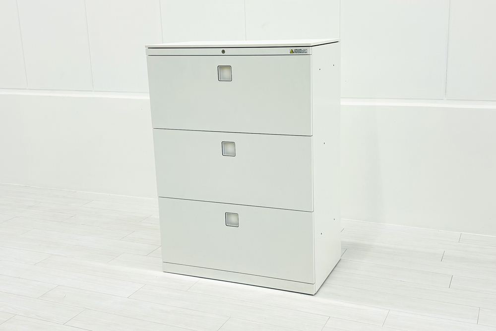 オカムラ 3段ラテラル レクトラインキャビネット | 中古オフィス家具