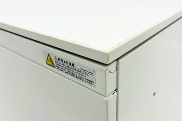 オカムラ レクトライン 中古 3段ラテラル書庫 収納家具 キャビネット スチール書庫 中古オフィス家具 シリンダー錠 800/450/1120 ホワイトの画像