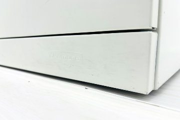 オカムラ レクトライン 中古 3段ラテラル書庫 収納家具 キャビネット スチール書庫 中古オフィス家具 シリンダー錠 800/450/1120 ホワイトの画像