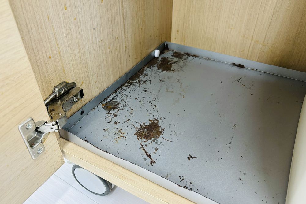 オカムラ トラッシュユニット ダストボックス 中古 キャスター付き ゴミ箱 ごみ箱 中古オフィス家具 メープル 1000/480/900の画像