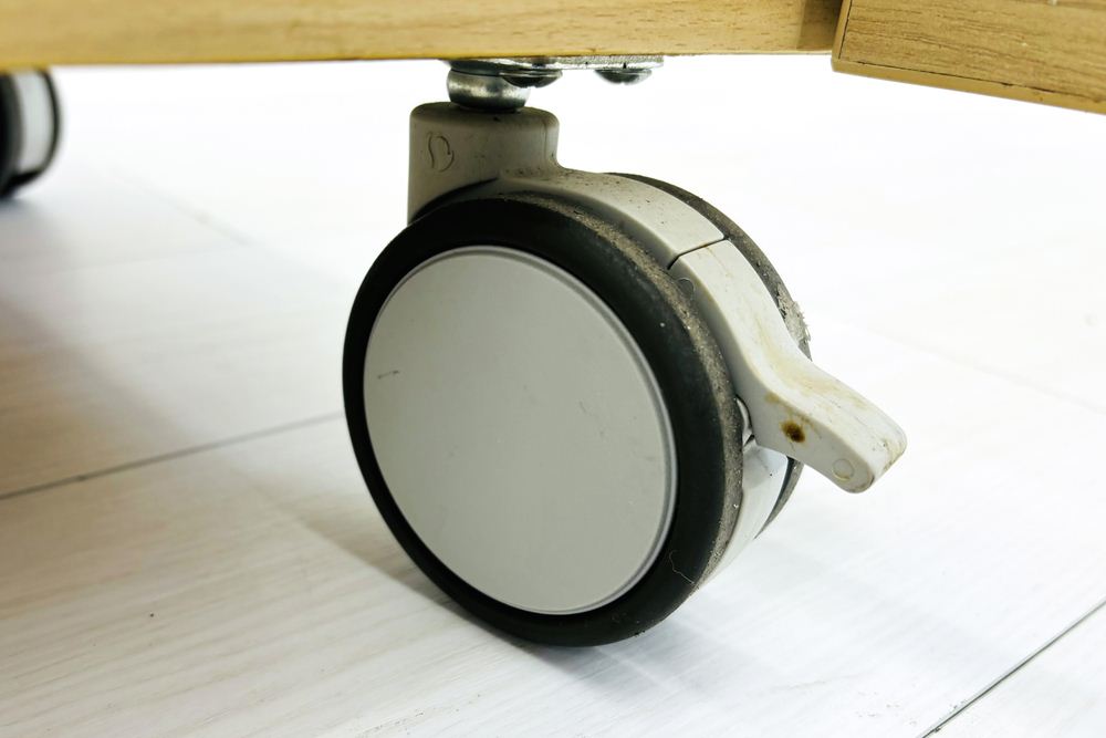 オカムラ トラッシュユニット ダストボックス 中古 キャスター付き ゴミ箱 ごみ箱 中古オフィス家具 メープル 1000/480/900の画像