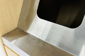 オカムラ トラッシュユニット ダストボックス 中古 キャスター付き ゴミ箱 ごみ箱 中古オフィス家具 メープル 1000/480/900の画像