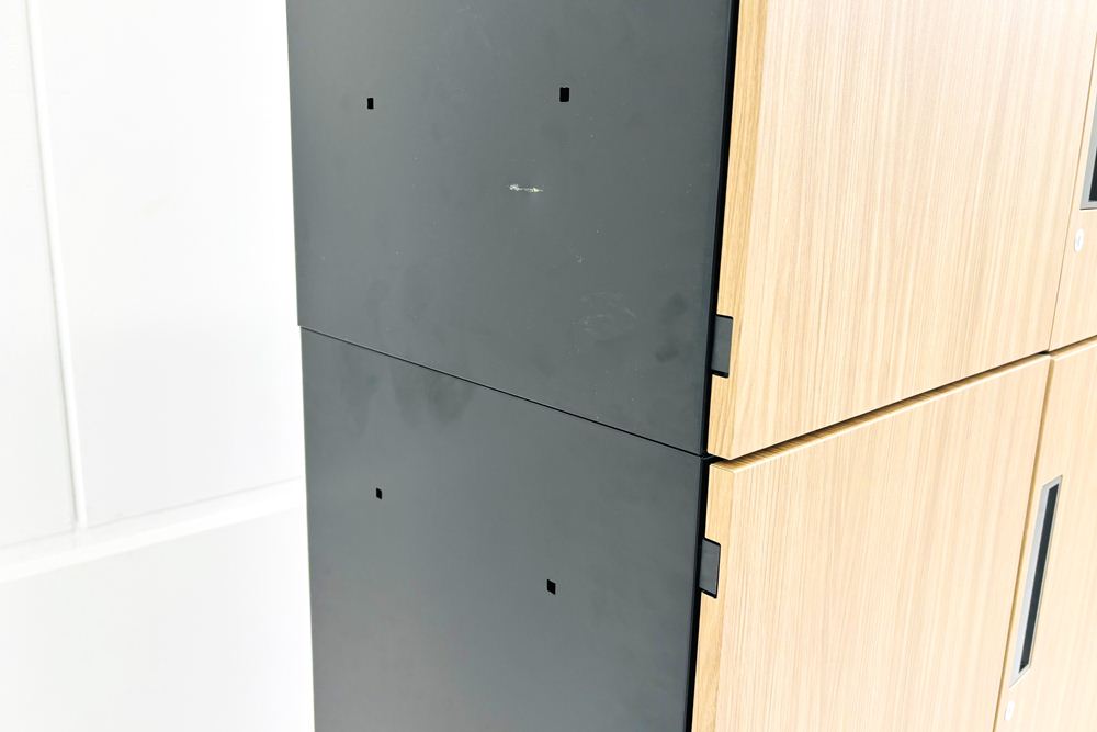 コクヨ エディア 中古キャビネット 両開き書庫 【上下セット】 収納家具 中古オフィス家具 900/450/2150の画像