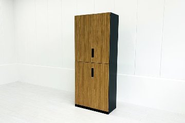 コクヨ エディア 中古キャビネット 両開き書庫 【上下セット】 収納家具 中古オフィス家具 900/450/2150の画像