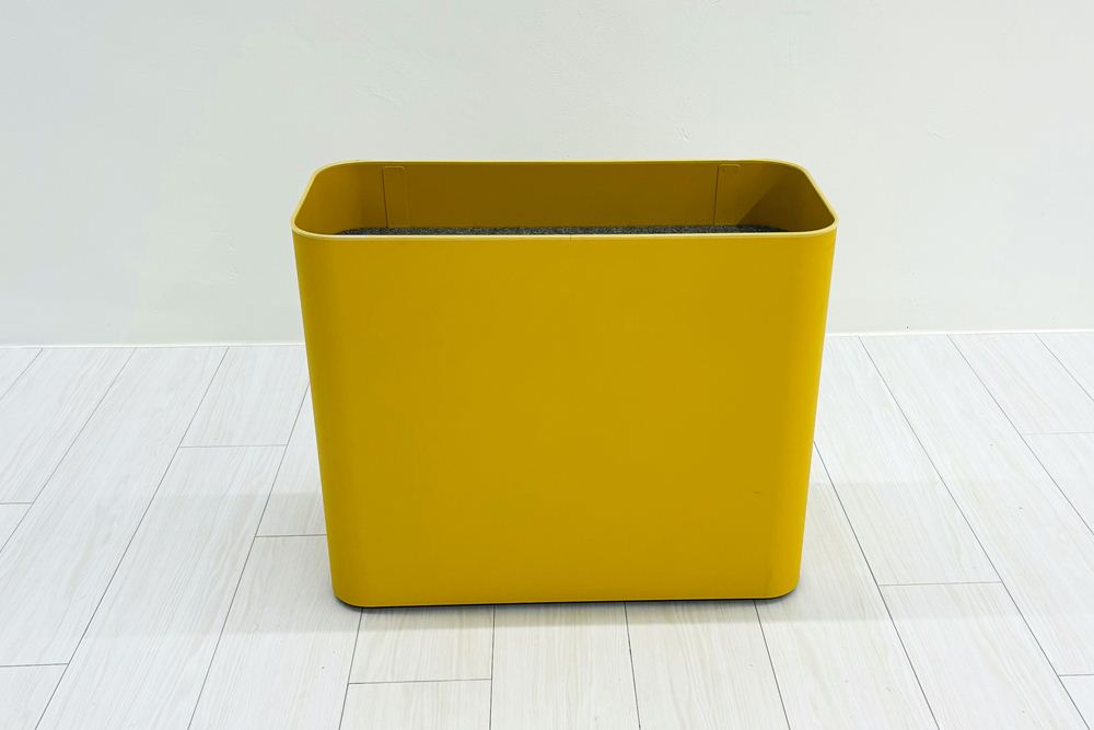 オカムラ ライブス ワークテーブル ワゴンセット(イエロー) 中古 フリーアドレス Lives Work Table 中古オフィス家具 4800/1400/720の画像