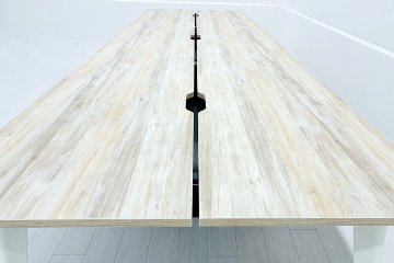 オカムラ ライブス ワークテーブル ワゴンセット(イエロー) 中古 フリーアドレス Lives Work Table 中古オフィス家具 4800/1400/720の画像