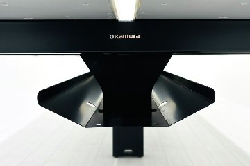 オカムラ ライブス ワークテーブル ワゴンセット(イエロー) 中古 フリーアドレス Lives Work Table 中古オフィス家具 4800/1400/720の画像