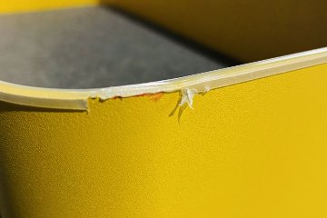 オカムラ ライブス ワークテーブル ワゴンセット(イエロー) 中古 フリーアドレス Lives Work Table 中古オフィス家具 4800/1400/720の画像