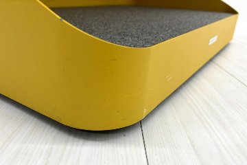 オカムラ ライブス ワークテーブル ワゴンセット(イエロー) 中古 フリーアドレス Lives Work Table 中古オフィス家具 4800/1400/720の画像