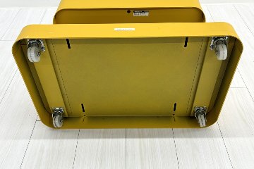 オカムラ ライブスワゴン ロータイプ 中古 オープンワゴン Lives Wagon 中古オフィス家具 550/345/455 イエローの画像