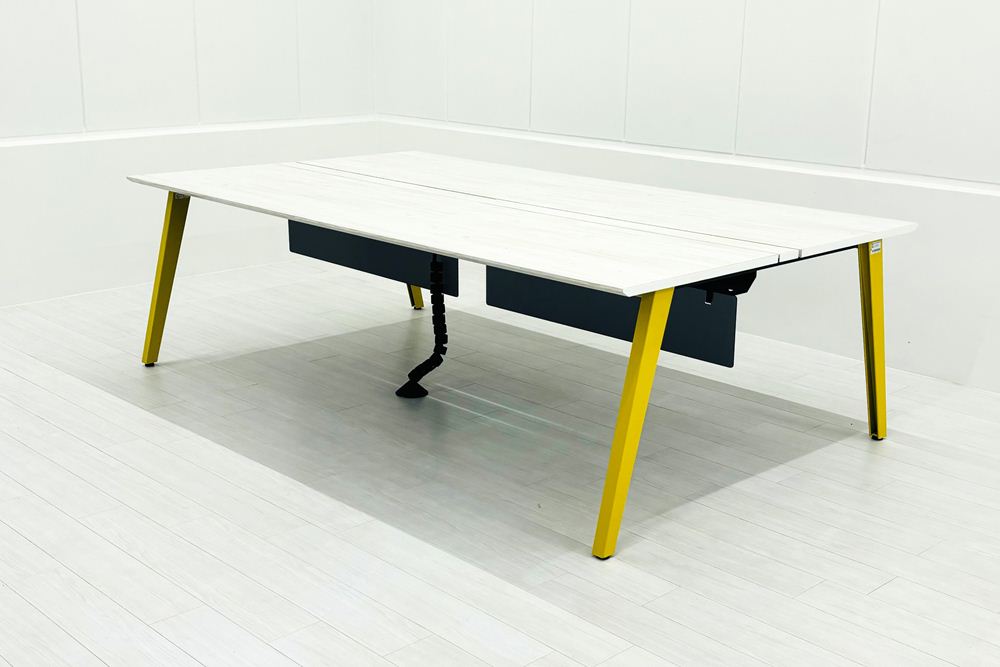 コクヨ センティア フリーアドレスデスク 中古 SENTIR 幅2400 フリアド 長机 中古オフィス家具 2400/1400/720の画像