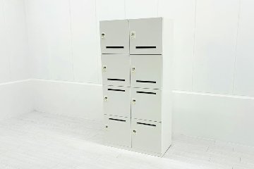 8人用ロッカー スチールロッカー 中古 オカムラ メールボックス 収納家具 中古オフィス家具 900/450/1810 ダイヤル錠の画像