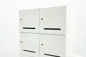 8人用ロッカー スチールロッカー 中古 オカムラ メールボックス 収納家具 中古オフィス家具 900/450/1810 ダイヤル錠の画像