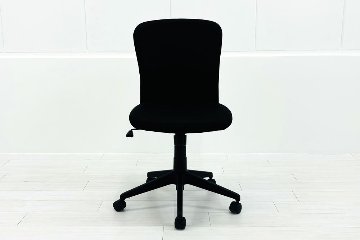 オフィスチェア 肘無 中古 中古チェア 中古オフィス家具 事務椅子 ブラックの画像