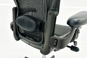アーロンチェア Aサイズ 中古 フル装備 ハーマンミラー Herman miller Aeron Chair 中古オフィス家具 肘ダイヤル ランバーサポート付 シリンダー交換済の画像