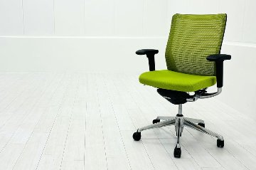 オカムラ コーラルチェア ミドルバック グリーン | 中古オフィス家具