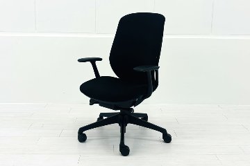 オカムラ シルフィーチェア 中古 ハイバック 固定肘 OKAMURA Sylphy クッション 中古オフィス家具 ブラックの画像