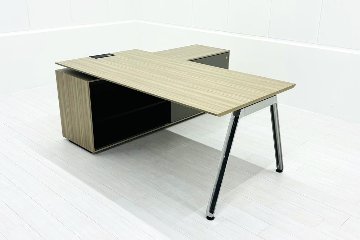 イトーキ アフィーノ 中古 L型デスク エグゼクティブデスク 役員用デスク 社長 役員机 中古オフィス家具の画像