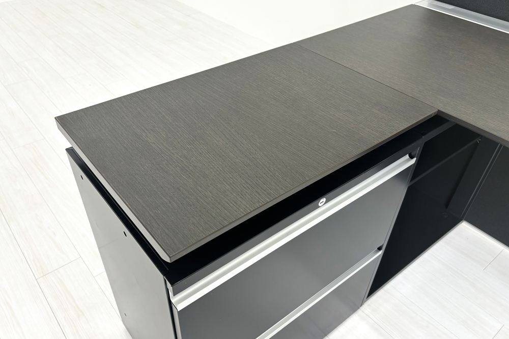 コクヨ サイビ L型デスク 中古 幅1600 エグゼクティブデスク マネージメントデスク 中古オフィス家具 1600/1240/720の画像