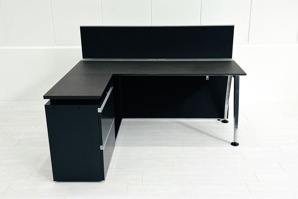 コクヨ サイビ L型デスク 中古 幅1600 エグゼクティブデスク マネージメントデスク 中古オフィス家具 1600/1240/720の画像