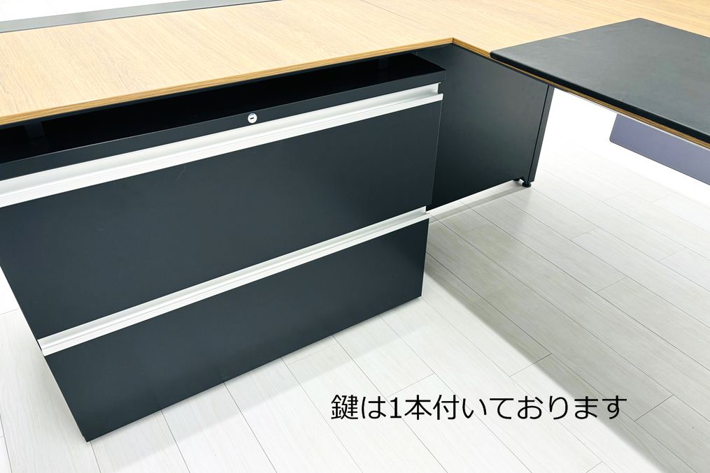 コクヨ サイビ L型デスク 中古 幅1600 エグゼクティブデスク マネージメントデスク 中古オフィス家具 1600/1240/720の画像