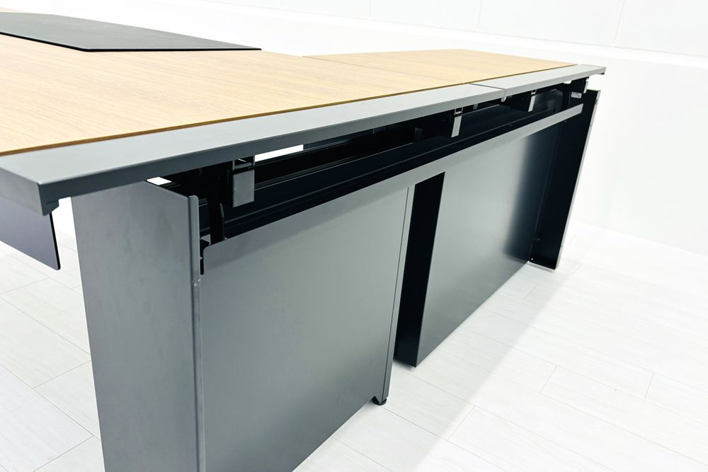 コクヨ サイビ L型デスク 中古 幅1600 エグゼクティブデスク マネージメントデスク 中古オフィス家具 1600/1240/720の画像