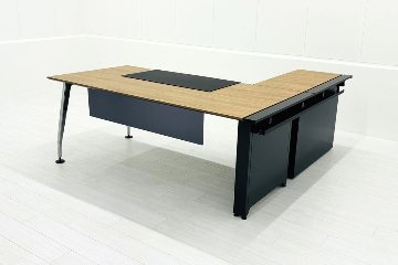 コクヨ サイビ L型デスク 中古 幅1600 エグゼクティブデスク マネージメントデスク 中古オフィス家具 1600/1240/720の画像