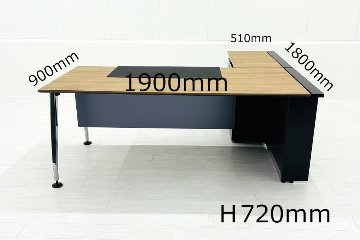 コクヨ サイビ L型デスク 中古 幅1600 エグゼクティブデスク マネージメントデスク 中古オフィス家具 1600/1240/720の画像