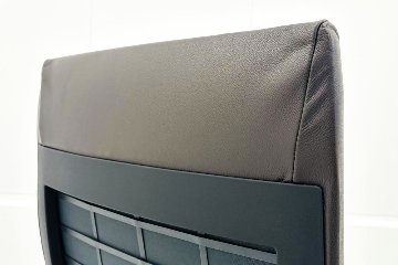 ノール Knoll ノル リミックスチェア 中古 2020年製 ハイバック アルミループ肘 アルミミラー脚 ブラウン レザーの画像