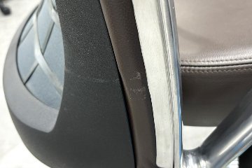 ノール Knoll ノル リミックスチェア 中古 2020年製 ハイバック アルミループ肘 アルミミラー脚 ブラウン レザーの画像