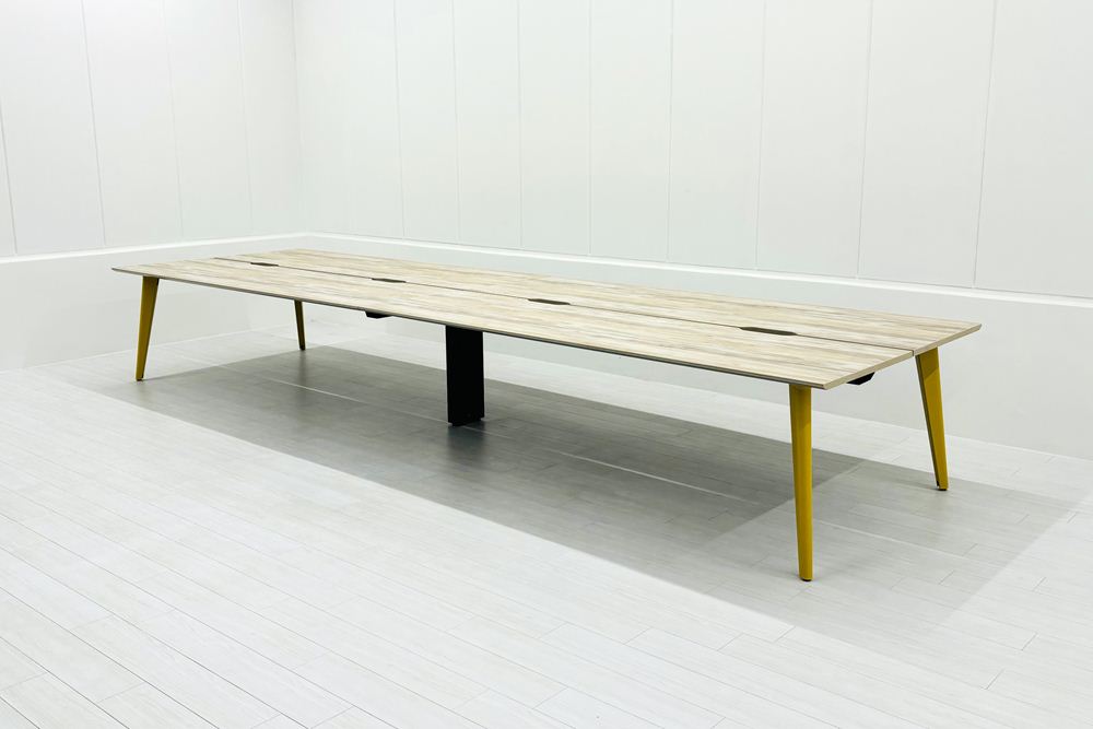 オカムラ ライブス ワークテーブル 中古 【両面2連2400+2400】フリーアドレス Lives Work Table 中古オフィス家具 4800/1400/720の画像