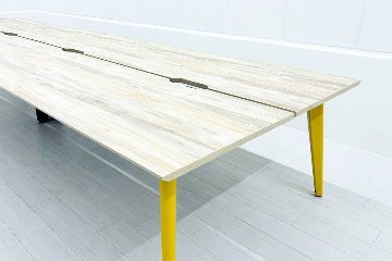 オカムラ ライブス ワークテーブル 中古 【両面2連2400+2400】フリーアドレス Lives Work Table 中古オフィス家具 4800/1400/720の画像