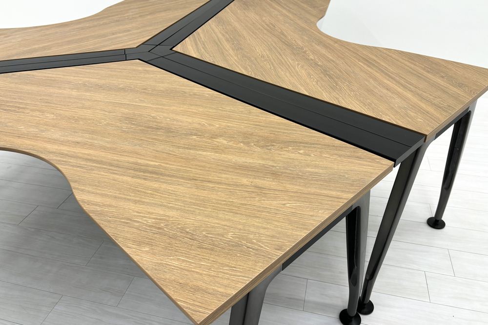 コクヨ サイビ ブーメランデスク 中古 【三台セット】ワークデスク SAIBI 幅1200 中古オフィス家具の画像