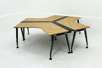 コクヨ サイビ ブーメランデスク 中古 【三台セット】ワークデスク SAIBI 幅1200 中古オフィス家具の画像