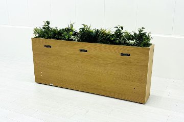 コクヨ グリーンフォーワークスペース プラントボックス 造花付き 中古 フェイクグリーン 間地切り 中古オフィス家具 フラワースタンド 1800/300/750の画像