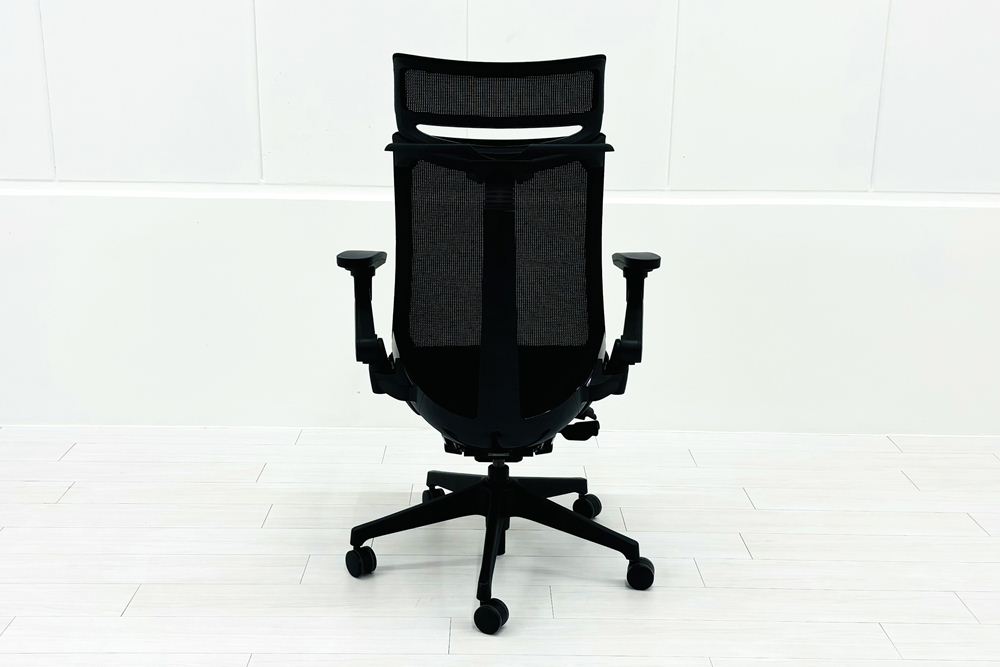 イトーキ アクトチェア 2019年製 中古 エクストラハイバック Act 事務椅子 ITOKI 中古オフィス家具 ブラックの画像