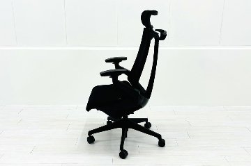 イトーキ アクトチェア 2019年製 中古 エクストラハイバック Act 事務椅子 ITOKI 中古オフィス家具 ブラックの画像