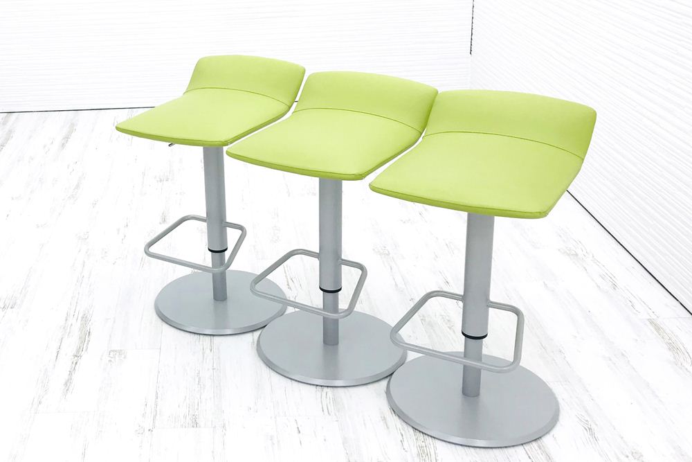 【3脚セット】ハイチェア ミーティングチェア 相合家具 相合家具製作所 ダイニングチェア 中古 中古オフィス家具の画像