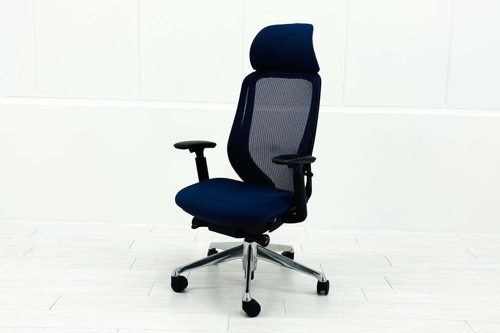 オカムラ シルフィー エクストラハイバック ブルー | 中古オフィス家具
