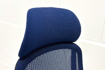 オカムラ シルフィーチェア 中古 2019年製 エクストラハイバック 可動肘 OKAMURA Sylphy 中古オフィス家具 ミディアムブルーの画像